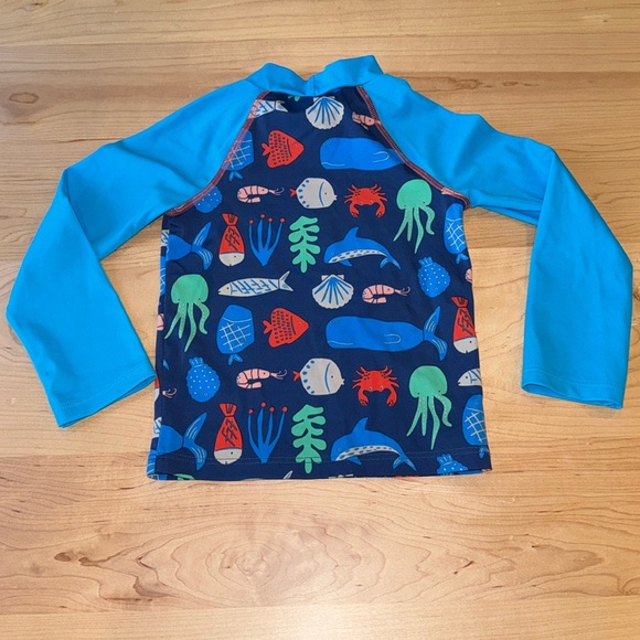 Baby Boden Boys Ocean Sea Life Rash guard 2-3 years Mini Boden Swim Rashguard 🦀 - Picture 5 of 7